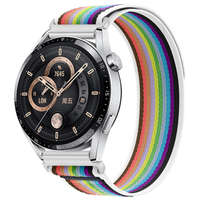 BSTRAP BStrap Velcro Nylon szíj Samsung Galaxy Watch 42mm, white rainbow
