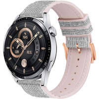 BSTRAP BStrap Glitter szíj Samsung Galaxy Watch Active 2 40/44mm, silver