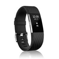 BSTRAP BStrap Silicone Diamond (Large) szíj Fitbit Charge 2, black