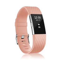 BSTRAP BStrap Silicone Diamond (Large) szíj Fitbit Charge 2, pink