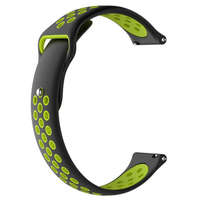 BSTRAP BStrap Silicone Sport szíj Samsung Galaxy Watch 42mm, black/green
