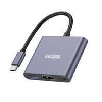 KAKU KAKU KSC-750 HUB adapter USB-C - USB 3.0 / USB-C / HDMI, szürke
