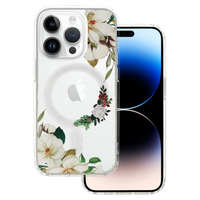 MG MG Flower MagSafe tok iPhone 14, white flower