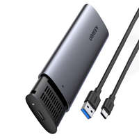 UGREEN Ugreen CM400 külső box M.2 B-Key SATA 3.0 SSD + kábel USB-C, szürke