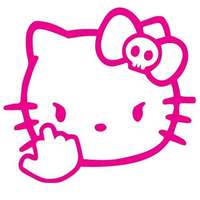  Hello Kitty f*ck you matrica, pink
