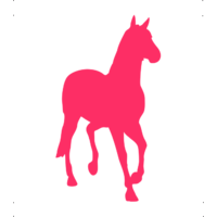  Lépegető ló autó matrica pink #332