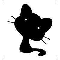  Kis szemű macska autó matrica fekete #410