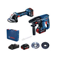 BOSCH BOSCH Akkus sarokcsiszoló GWS 180-LI + Akkus fúrókalapács GBH 180-LI (2 x 4,0 Ah + töltő) XL BOXX