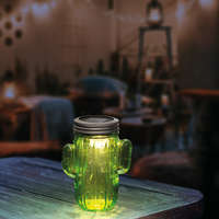 GLOBIZ LED-es szolár lámpa - kaktusz - 145 x Ø70 mm - hidegfehér