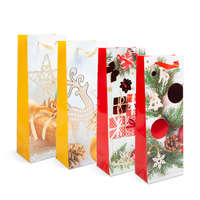 GLOBIZ Italos tasak - papír, karácsonyi - 360 x 127 x 83 mm - 4 féle / csomag - 12 db / csomag
