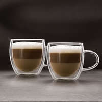 GLOBIZ Duplafalú cappuccino üveg csésze - 250 ml - 2 db / doboz