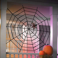 GLOBIZ Plüss pókháló - halloween-i dekoráció - 200 cm - fekete