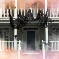 GLOBIZ Halloween-i fekete géz függöny - poliészter - 76 x 210 cm