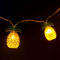 GLOBIZ LED fényfüzér - ananász - 1,65 m - 10 LED - melegfehér - 2 x AA