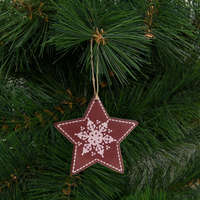 GLOBIZ Karácsonyfadísz - csillag - akasztható - 9,6 x 9,3 cm