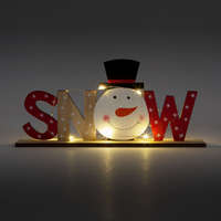 GLOBIZ LED-es karácsonyi polcdísz - hóemberes - 24 x 4 x 11 cm