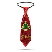 GLOBIZ Karácsonyi nyakkendő - piros glitteres - 41 x 11 cm