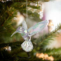 GLOBIZ Karácsonyi dísz - irizáló, akril kolibri - 95 x 100 x 65 mm