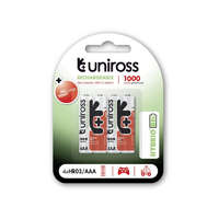  UNIROSS AAA/mikro akkumulátor 1,2 V 1000mAh (4 db/cs)