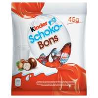 Kinder Schoko-Bons tejcsokoládé bonbonok tejes krémmel és mogyoródarabkákkal töltve 46 g