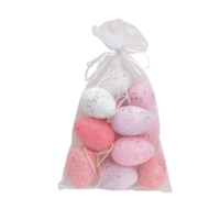 G. Wurm GmbH + Co. KG Húsvéti tojás szett organzában 12 db rózsaszín