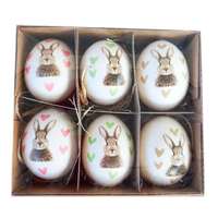 Húsvéti nyuszis tojás szett 6db (nyuszi és szív)
