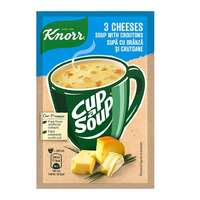 Unilever Magyarország Kft. Knorr Cup a Soup instant 3 sajtos krémleves zsemlekockával 17g