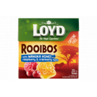 Mokate Loyd Rooibos piramis filteres tea manuka méz-málna-áfonya ízű (20x1,7g)
