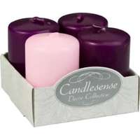 Adventi gyertya 3 lila 1 rózsaszín 4x60g