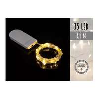 Drótfűzér, 35 LED, meleg fehér, 3,5m
