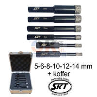 SKT Diamond-Tools SKT 202 gyémántfúró készlet fúrógéphez, száraz / vizes 5-6-8-10-12-14 mm (skt202000a)