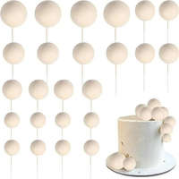 Gömb alakú fehér tortadísz,beszúró 20db/csomag