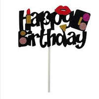 Happy Birthday felirat smink szettel