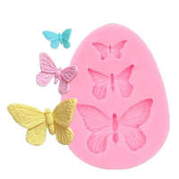 Pillangó mintájú fondant és marcipán mintázó, 3 adag