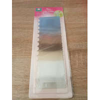 Két oldalas fogazott,fém torta símító