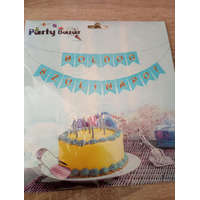 Party Kellék. Kék papír füzér Boldog szülinapot