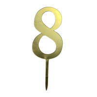 Torta beszúró szám arany " 8 "