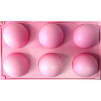 Mousse szilikon forma - Félgömb sima 6db-os nagy 7cm
