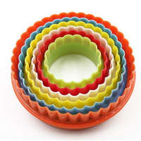 Fondant , Linzer , keksz kiszúró - Hullámos,sima kör(6db)