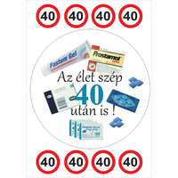 Torta ostya - "Az élet szép 40 után is" A4 76.