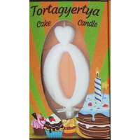 Gyertya+talp fehér dobozos - "0"