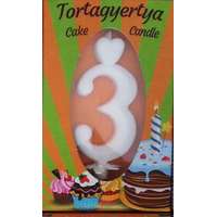 Gyertya+talp fehér dobozos - "3"