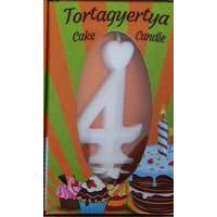 Gyertya+talp fehér dobozos - "4"