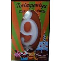Gyertya+talp fehér dobozos - "9"