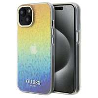 Guess Guess GUHCP14SHDECMI iPhone 14 / 15 / 13 6.1" sokszínű keménytok IML Faceted Mirror Disco Iridescent tükör