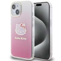Hello Kitty Hello Kitty HKHCP15SHDGKEP iPhone 15 / 14 / 13 6.1" rózsaszín keménytok IML Gradient Electrop Kitty fej IML Gradient Electrop Kitty fej