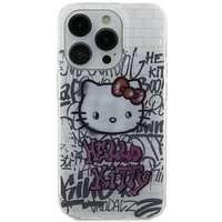 Hello Kitty Hello Kitty HKHCP15SHDGPHT iPhone 15 / 14 / 13 6.1" ffehér keménytok IML Kitty On Bricks Graffiti