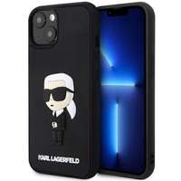 Karl Lagerfeld Karl Lagerfeld KLHCP14M3DRKINK iPhone 14 Plus / 15 Plus 6.7" fekete keménytok gumi ikonikus 3D