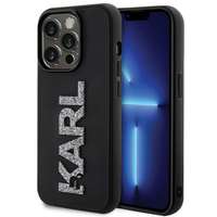 Karl Lagerfeld Karl Lagerfeld KLHCP15L3DMBKCK iPhone 15 Pro 6.1" fekete/kék keménytok 3D gumi csillogó logóval