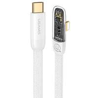 USAMS USAMS kábel szögletes USB-C na Lightning PD 20W gyors töltés Iceflake Series 1,2m fehér SJ583USB02 (US-SJ583)